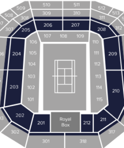 Seating chart of a tennis stadium